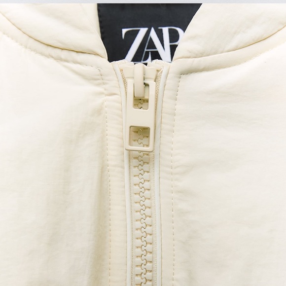 water repellent oversizes bomber jacket ecru - Picture 7 of 14